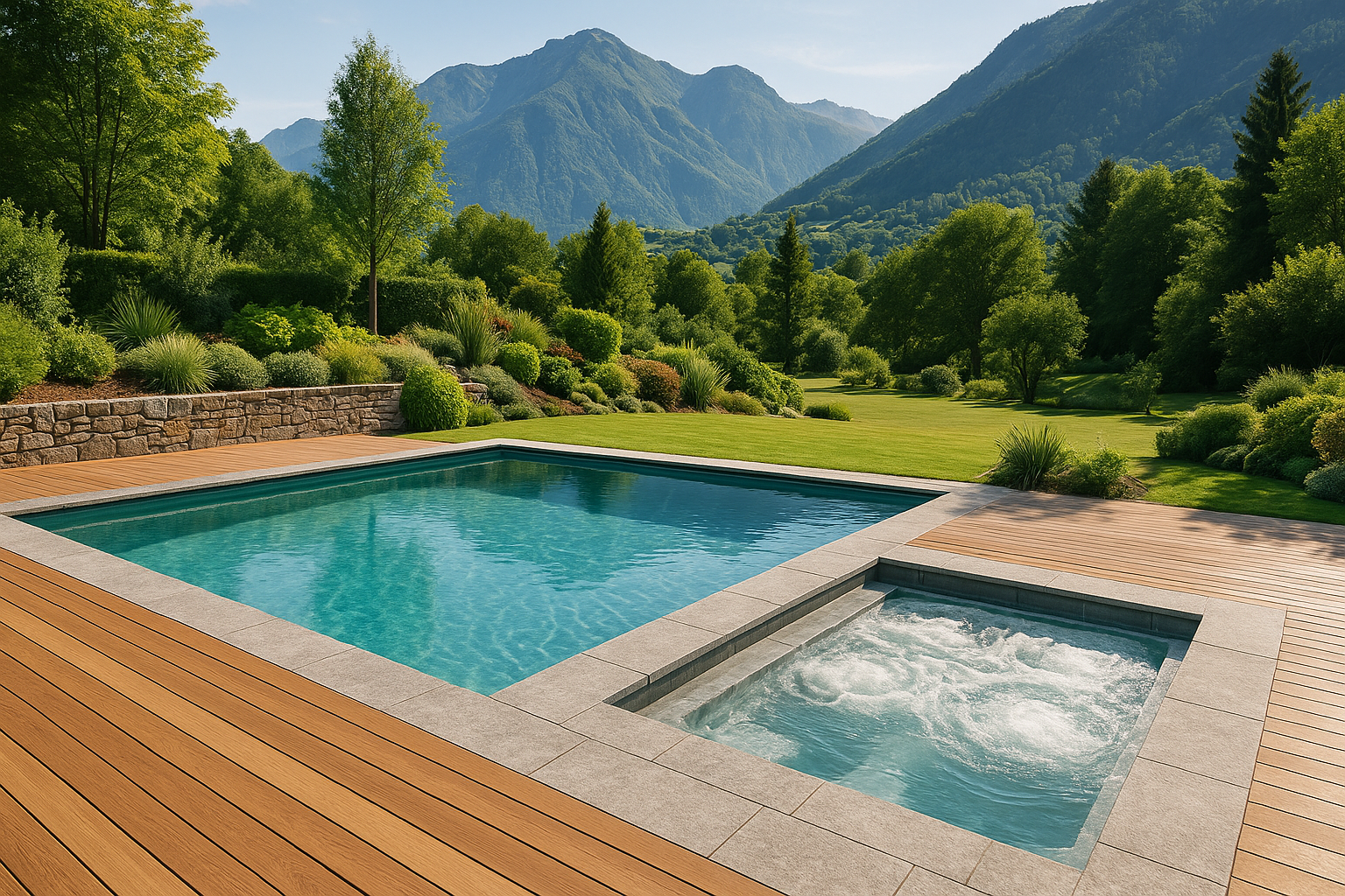 Spa et espace bien-&ecirc;tre ext&eacute;rieur